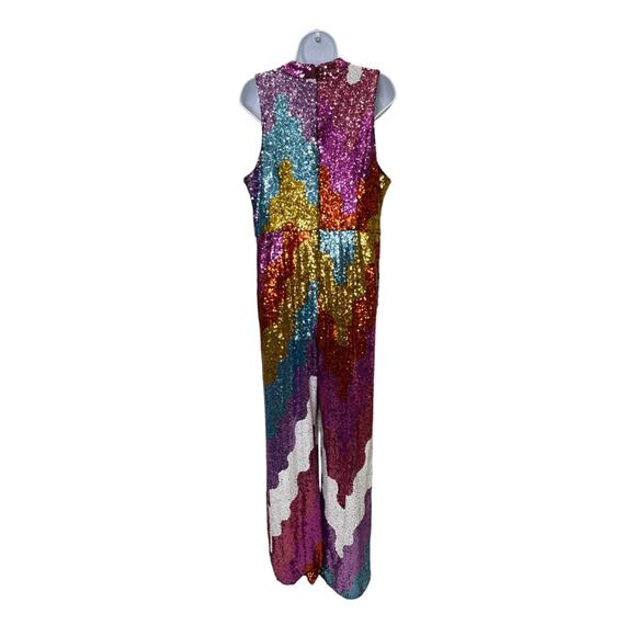 Anthropologie Hutch Abstract Sequin Jumpsuit - Size Small - Picture 6 of 9